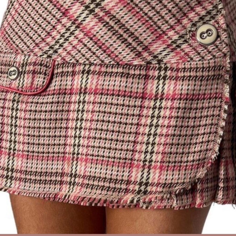 Abercrombie & Fitch Pink Plaid Mini Skirt Y2K